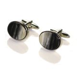 Pair of Oval Oxhorn Cufflinks