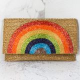 My Doris Rainbow Beaded Clutch Bag