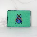 My Doris Beaded Beetle Bag - Small, Tourquise