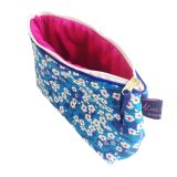 Mitsy Blue Cosmetic Bag - open