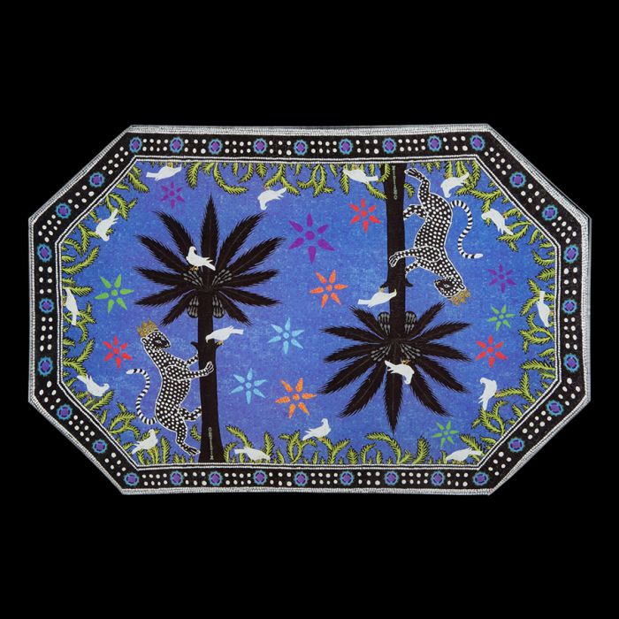 Ortigia Mosaico Blue Octagonal Glass Plate