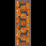 Orange Scarf with Iconic Ortigia Leopard pattern
