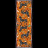 Orange Scarf with Iconic Ortigia Leopard pattern