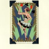 Vintage Playing Cards Greetings Card - Flapper Blue