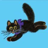 Kapeliki Greetings Card - Jumping Cat