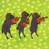 Kapeliki Greetings Card - Rams with Violins