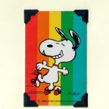 Vintage Playing Cards Greetings Card - Snoopy Roller Skates