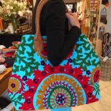 Mood shot of Brightly Coloured tote bag.