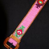 Buckle on a Maya belt in pink