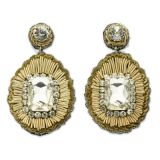 Narratives Gold Central Stone Earrings