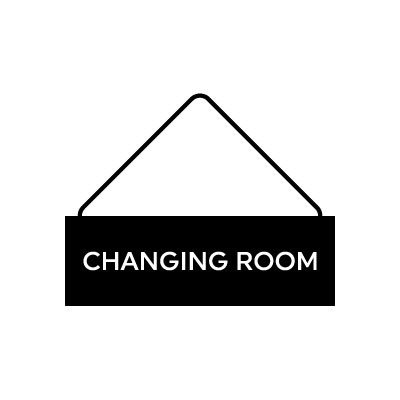 changing room sign
