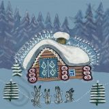 Kapelki Arts Christmas Card Winter Bunnies
