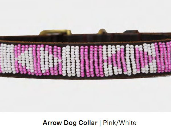 SS24 Aspiga Dog Wear Arrow Collar pink white