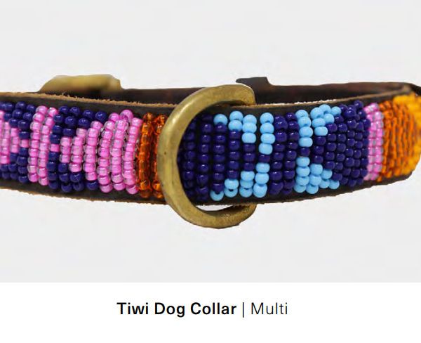 SS24 Aspiga Dog Wear Tiwi Beaded Collar Multi Colour