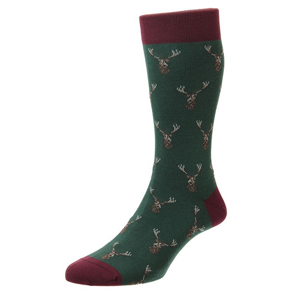 Stirling stag motif socks available from - Abrahams Store