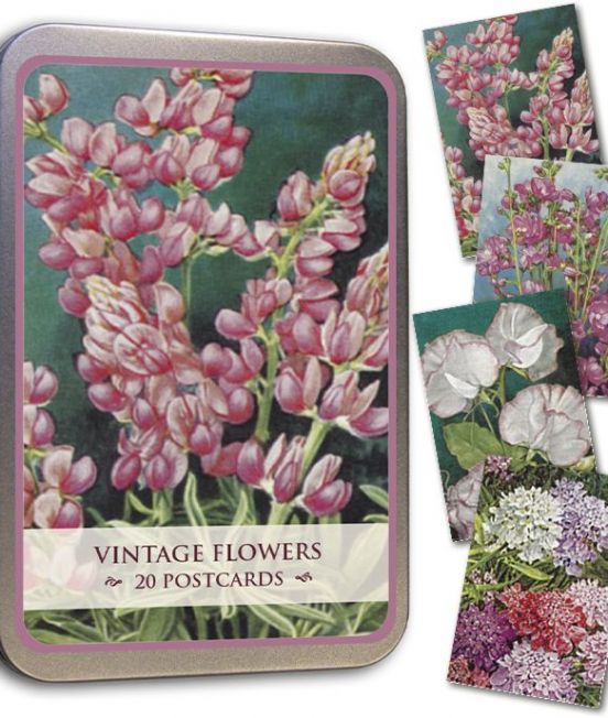 Skona Ting Vintage Flowers Postcards