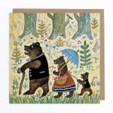 Kapelki Art Bear Family Card