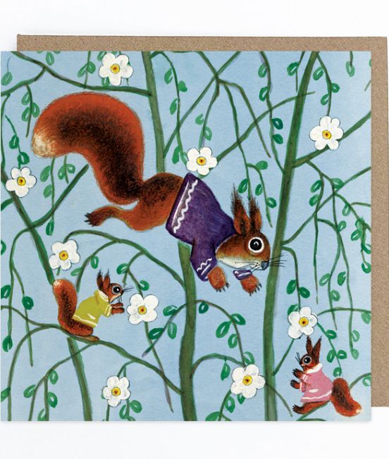 Kapelki Art Squirrels Card