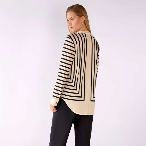 SS22-OUI-B&W-stripe-blouse-back