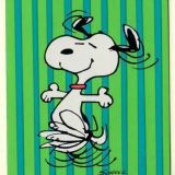 snoopy dancing card close-up