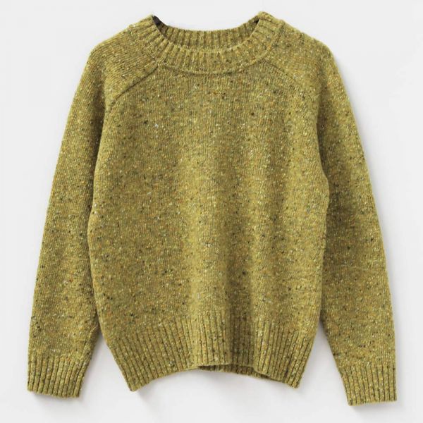 AW22 Oubas Donegal Sweater Lime