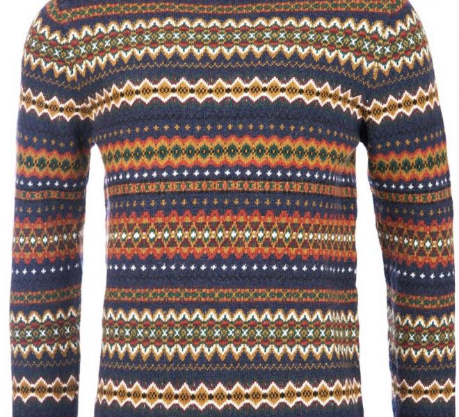 AW23 Barbour Case Fairisle Crew Neck Sweater £109