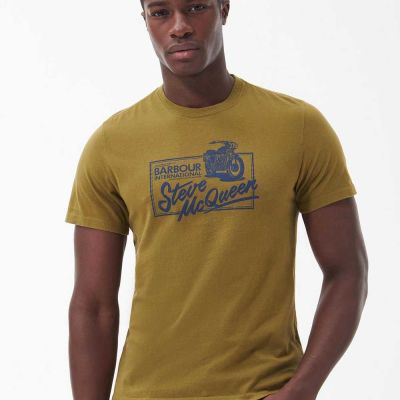 Barbour International Eddie T Shirt in Archive Olive £42