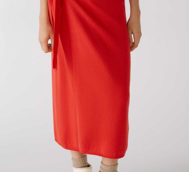 Oui Red Knitted Skirt £165
