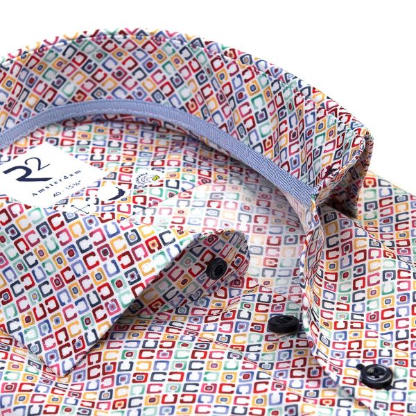 R2Amsterdam Mini Print Lyocell Shirt