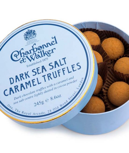 Box of Dark Chocolate Sea Salt and Caramel Truffles