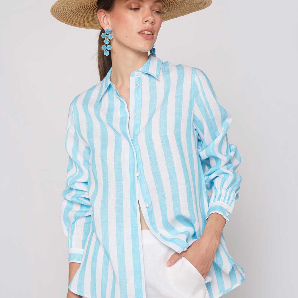 SS24-Vilagallo-Turquoise-stripe-linen-shirt-£155