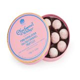 An open box of Pink Himalayan Salted Caremel Truffles by Charbonnel &  Walker
