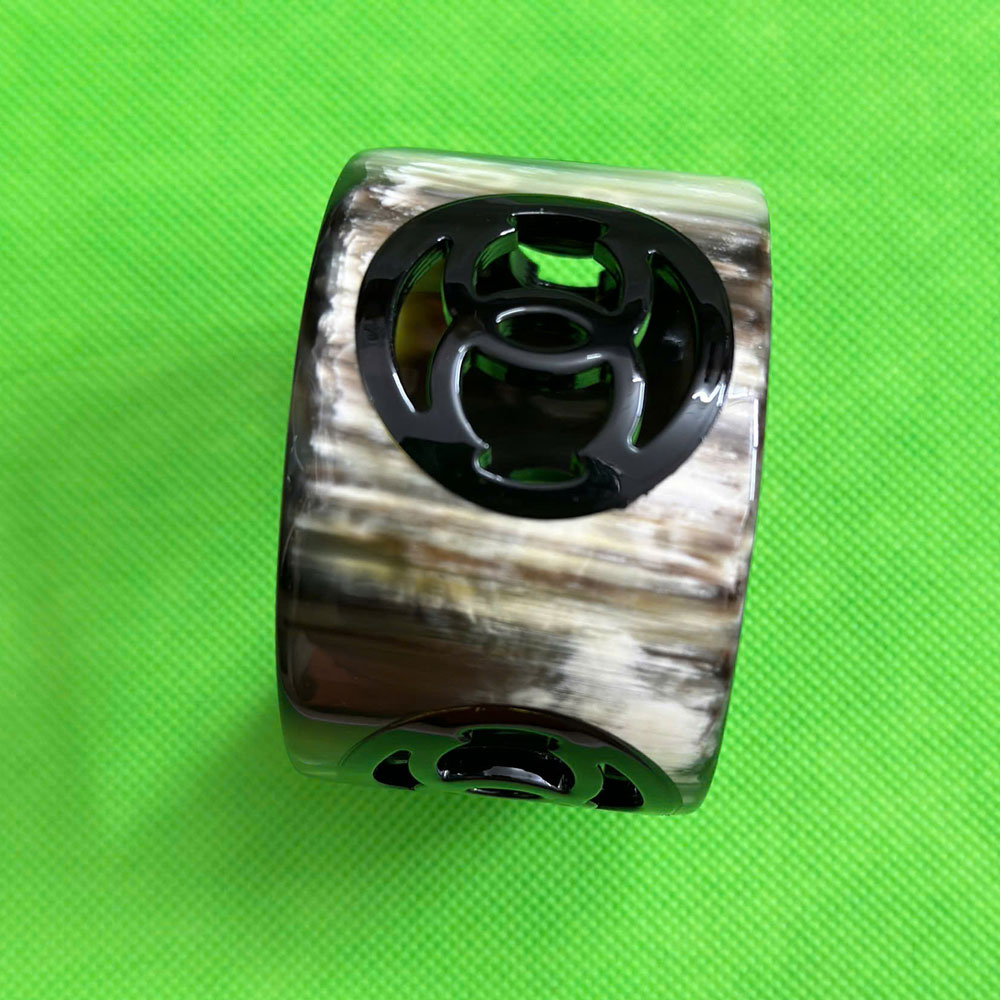 AW25-Horn-jewellery-Double-C-bangle Horn Jewellery - double 'c' bangle