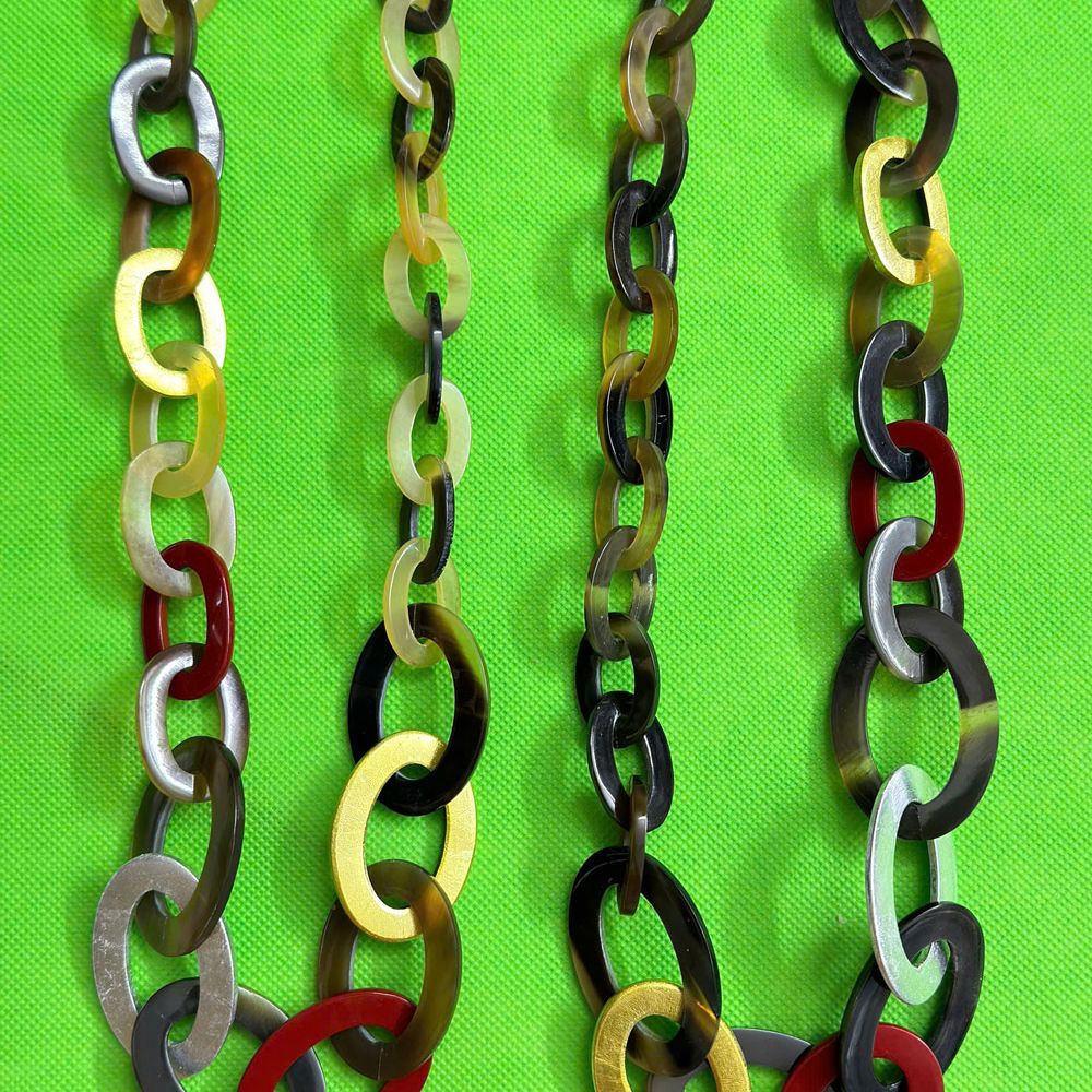 AW25-Horn-jewellery-Red-metallic-necklace Horn Jewellery - red metallic necklace