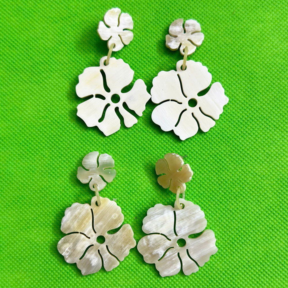 AW25-Horn-jewellery-flower-earrings Horn Jewellery - flower earrings