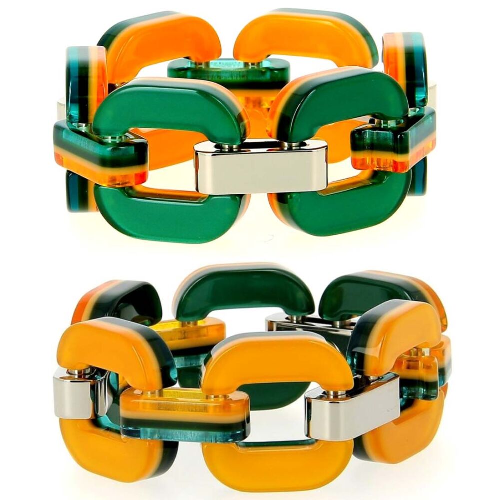SS24 Xavier Derome bracelet green orange £175