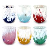 coloured glass tumblers
