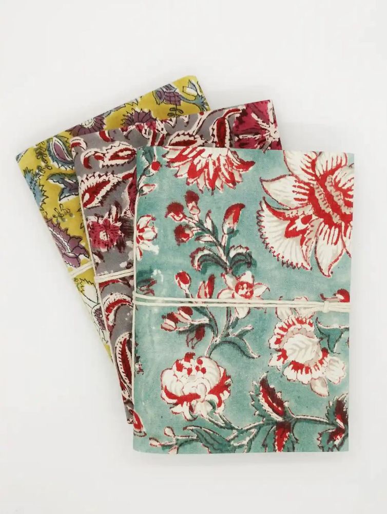 notepad with block print