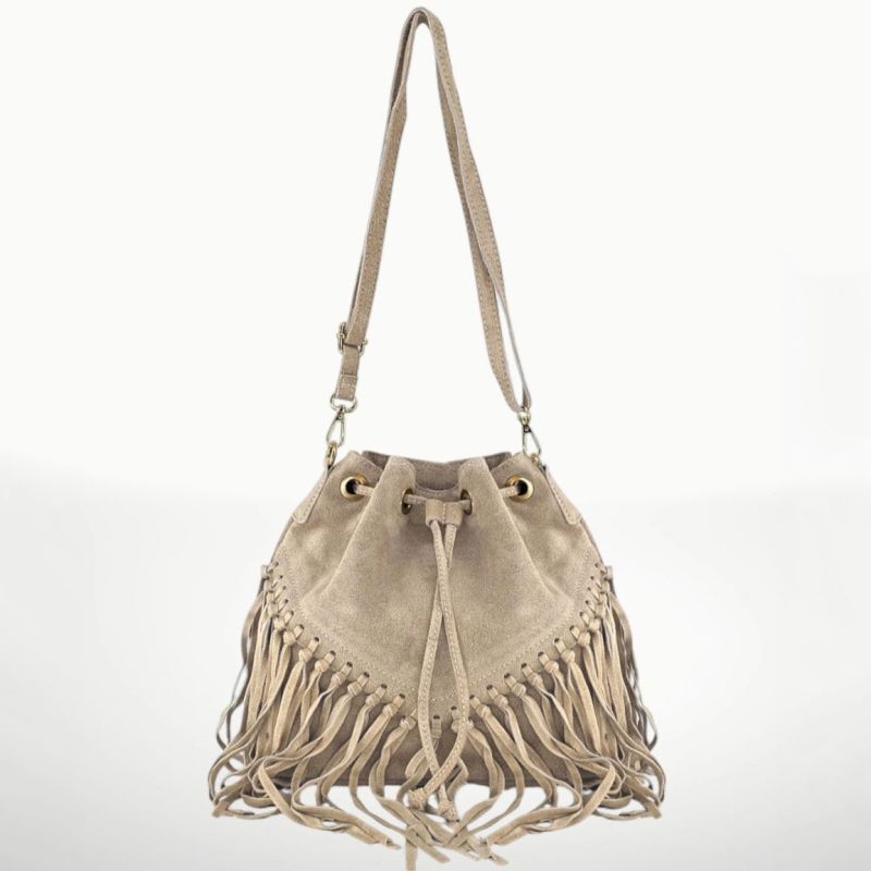 Boho Suede Bag with fringe