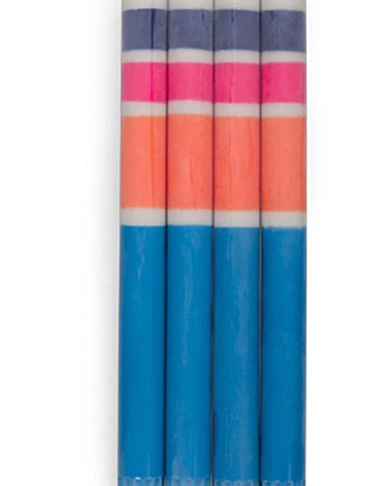 Multi striped candles