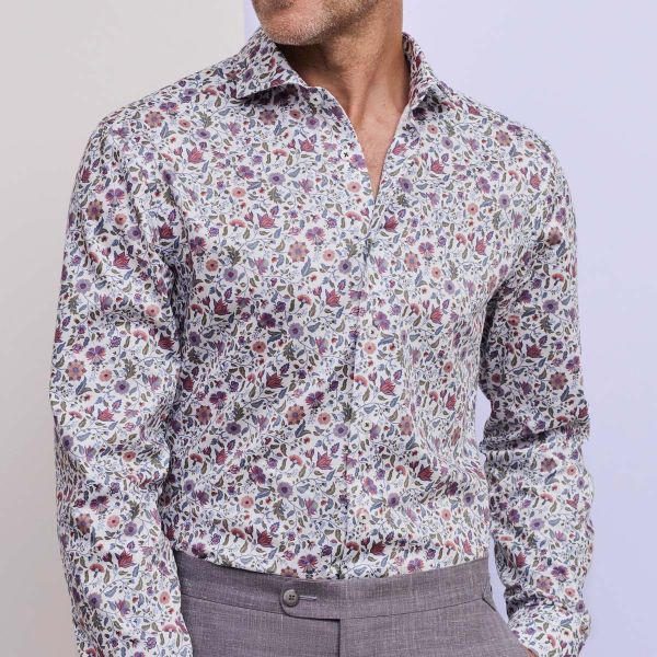 ETERNA Lavendar Printed Shirt