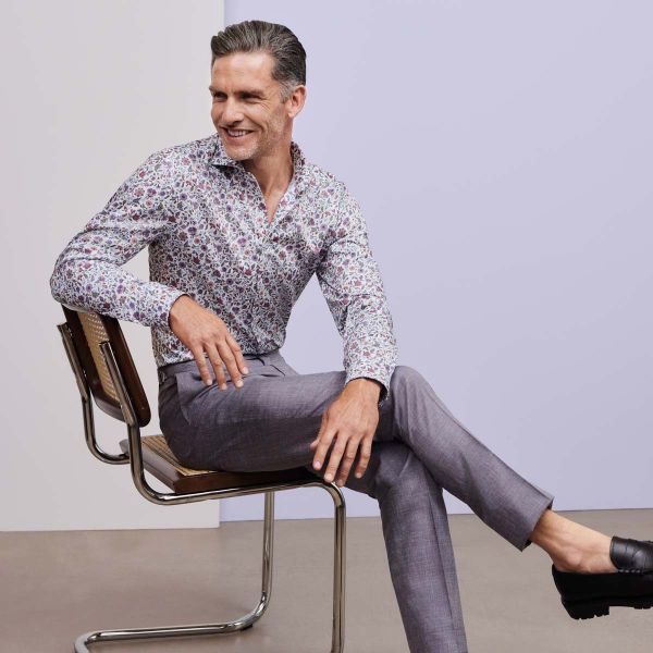ETERNA Lavendar Printed Shirt