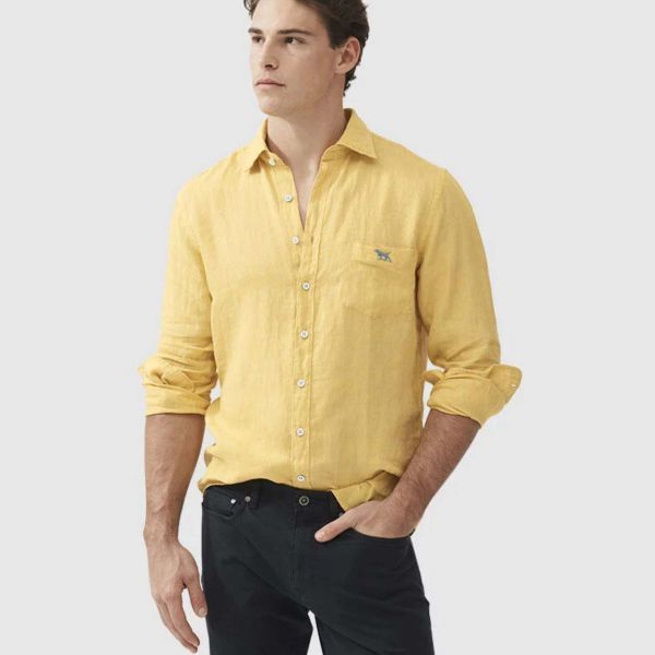 Rodd&Gunn Coromandel 2 Long Sleeve Sports Fit Shirt yellow
