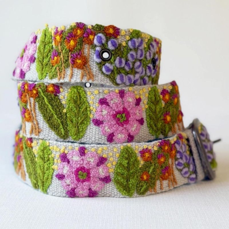 SS26-Accessories-Embroidered-belt-cream Embroidered belt cream