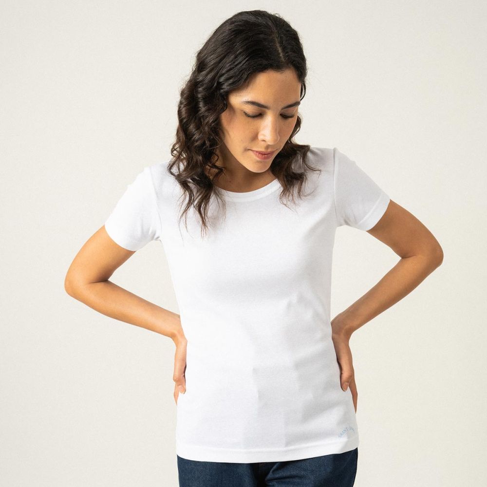 SS26-Saint-James-Ajaccio-T-shirt-blanc Saint James Ajaccio T-shirt-blanc