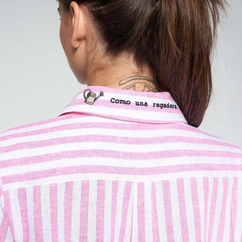 SS26-Vilagallo-flowers-and-pink-striped-shirt-2 Vilagallo flowers and pink striped shirt
