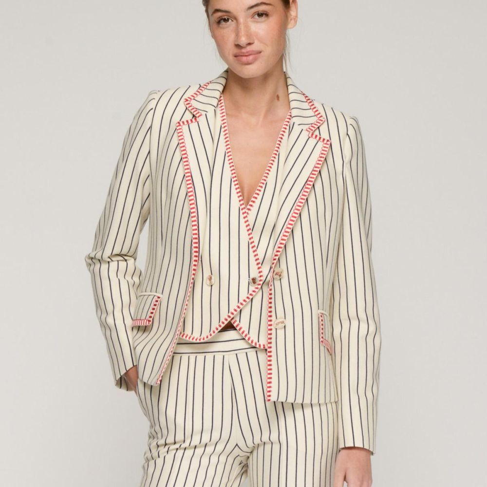 SS26-Vilagallo-striped-jacket-with-red-trim-1 Vilagallo striped jacket with red trim