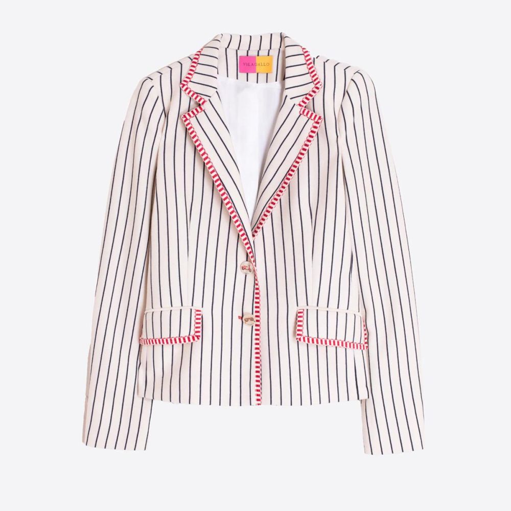 SS26-Vilagallo-striped-jacket-with-red-trim-2 Vilagallo striped jacket with red trim