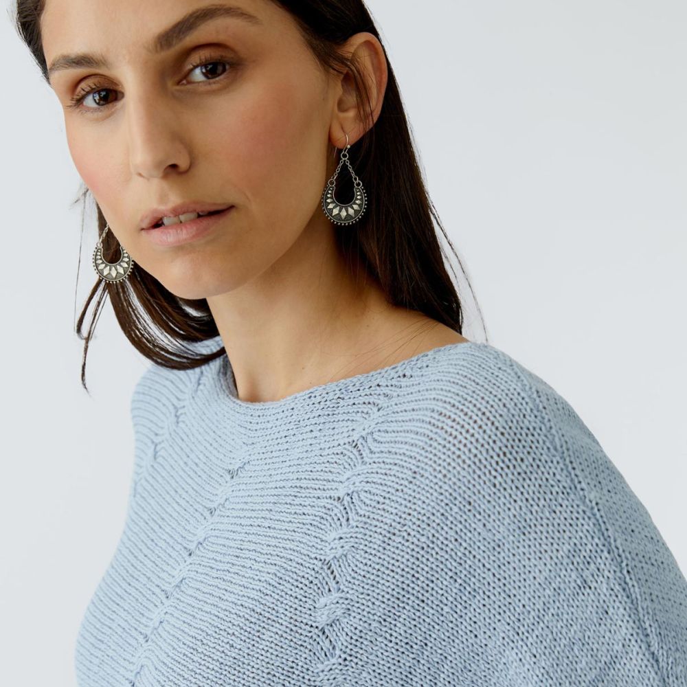 SS26-Womens-OUI-Soft-blue-knit-top-detail OUI Soft blue knit top